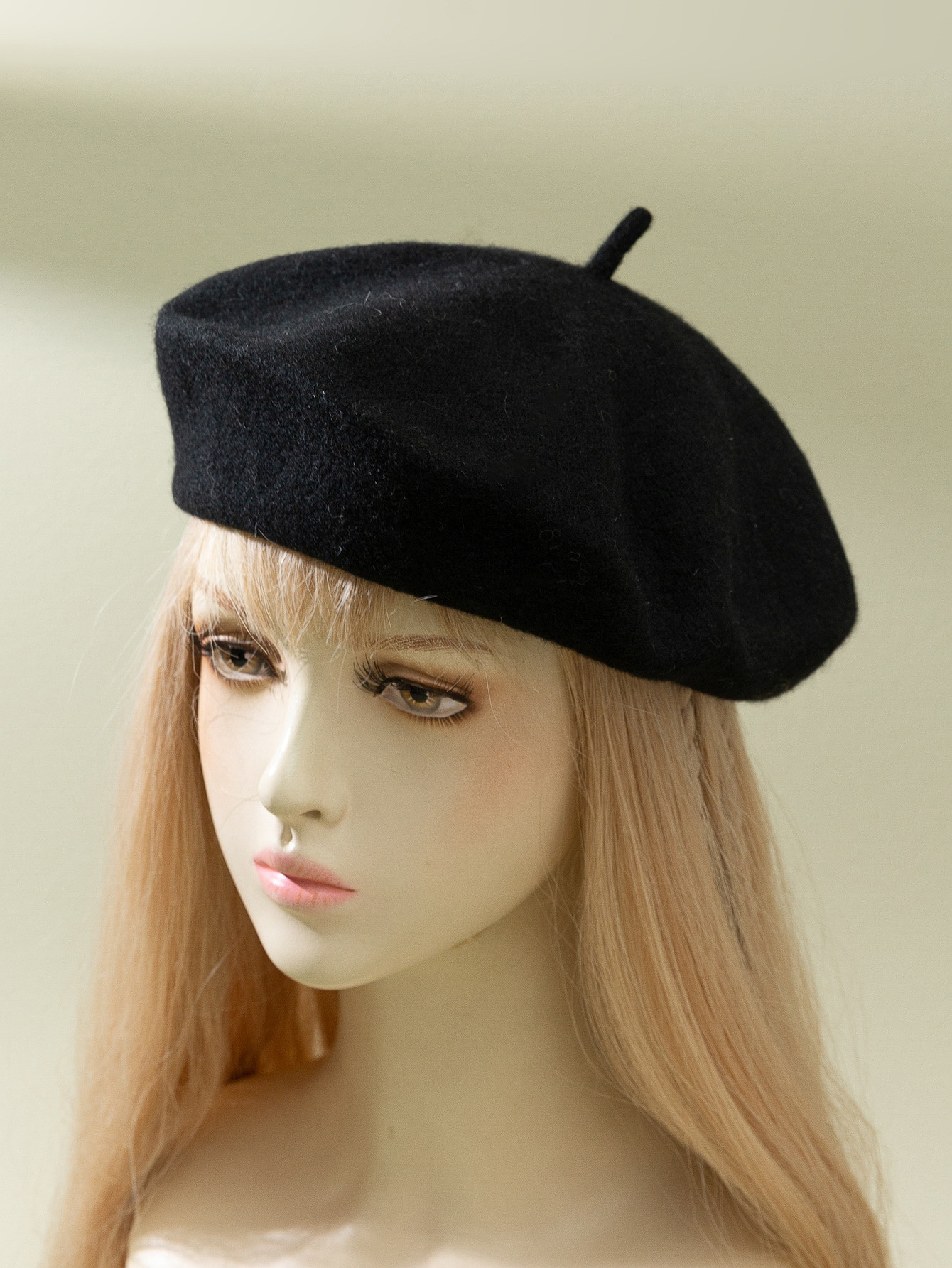 1pc Solid Color Knitted Felt Beret Hat For Women, Elegant Japanese-Style Design, Suitable For Dai... | SHEIN