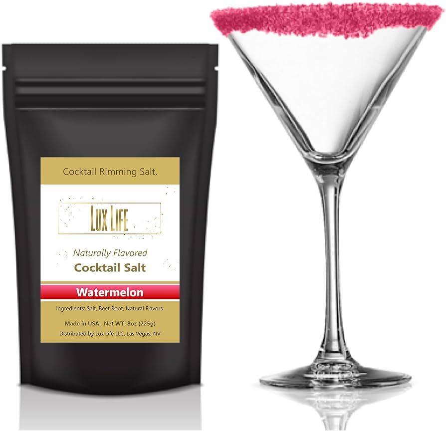 Lux Life Cocktail Flavored Salt - Gluten & GMO-Free Cocktail Rimming Salt - Vegan & Kosher Rimmin... | Amazon (US)