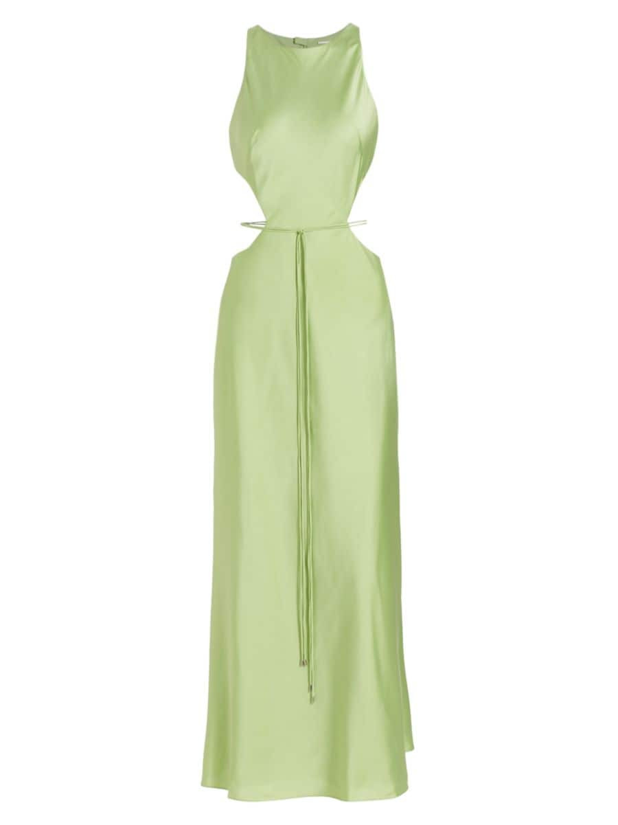 Alexis Lune Cut-Out Satin Maxi Dress | Saks Fifth Avenue