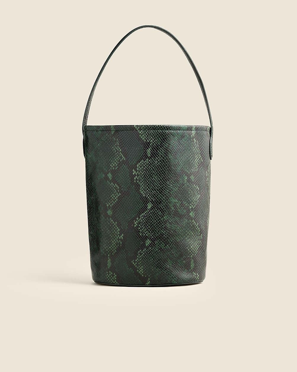 Berkeley bucket bag in Italian snake-embossed leather | J. Crew US