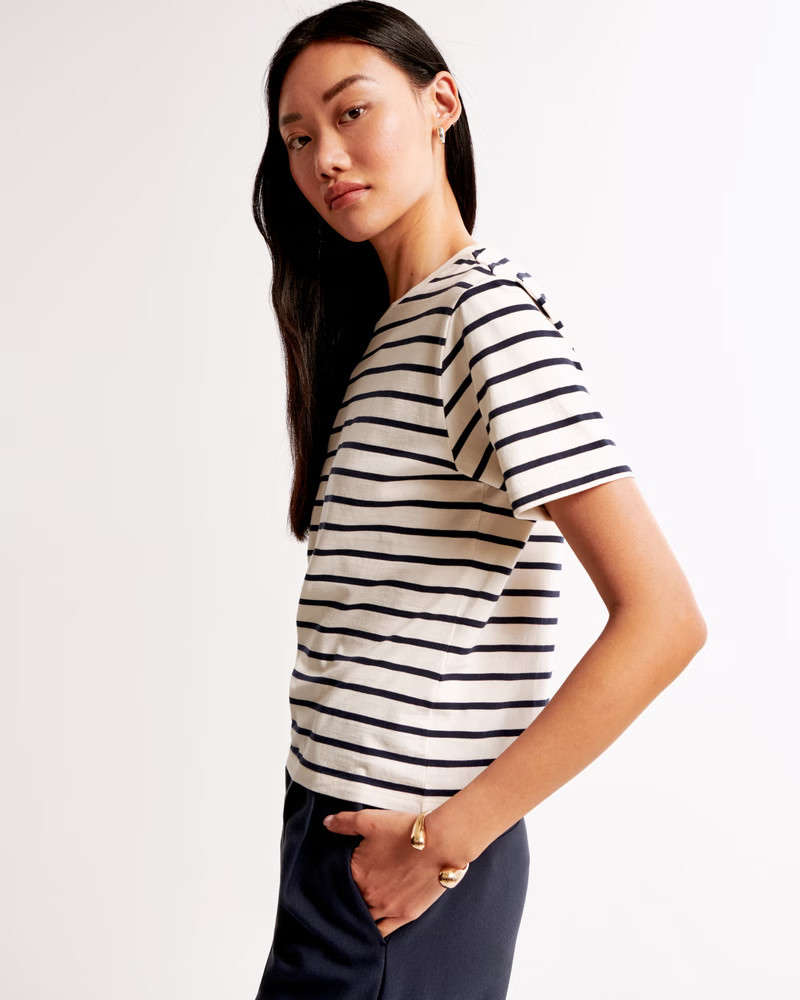 Women's Essential Premium Polished Relaxed Tee | Women's Tops | Abercrombie.com | Abercrombie & Fitch (US)