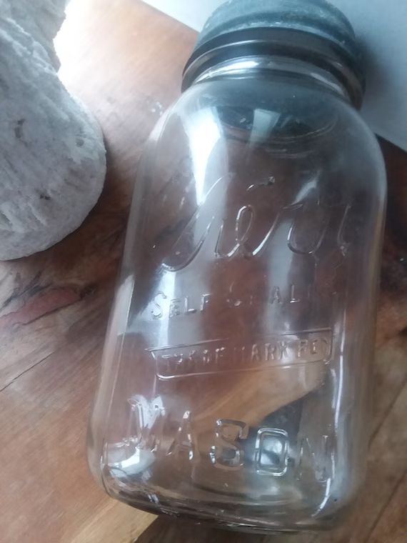 Vintage Kerr Self-Sealing Quart Mason Jar | Etsy (US)