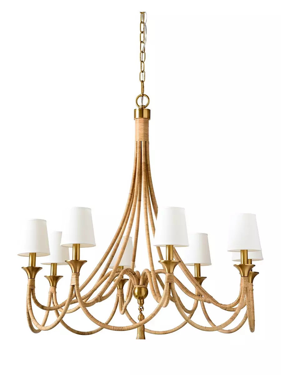 Carneros Rattan Chandelier | Serena and Lily