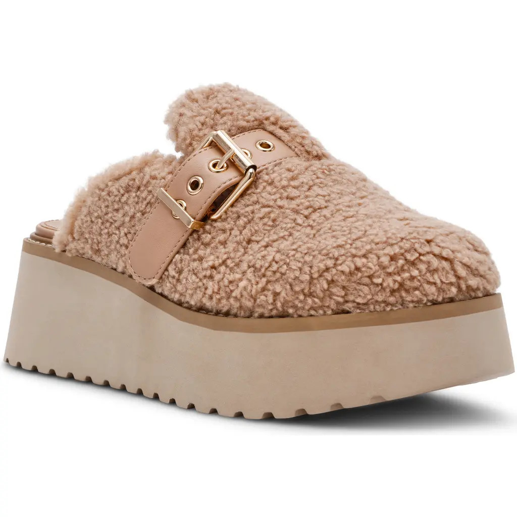 DV by Dolce Vita Cozy Faux Shearling Platform Clog in Natural at Nordstrom Rack, Size 11 | Nordstrom Rack