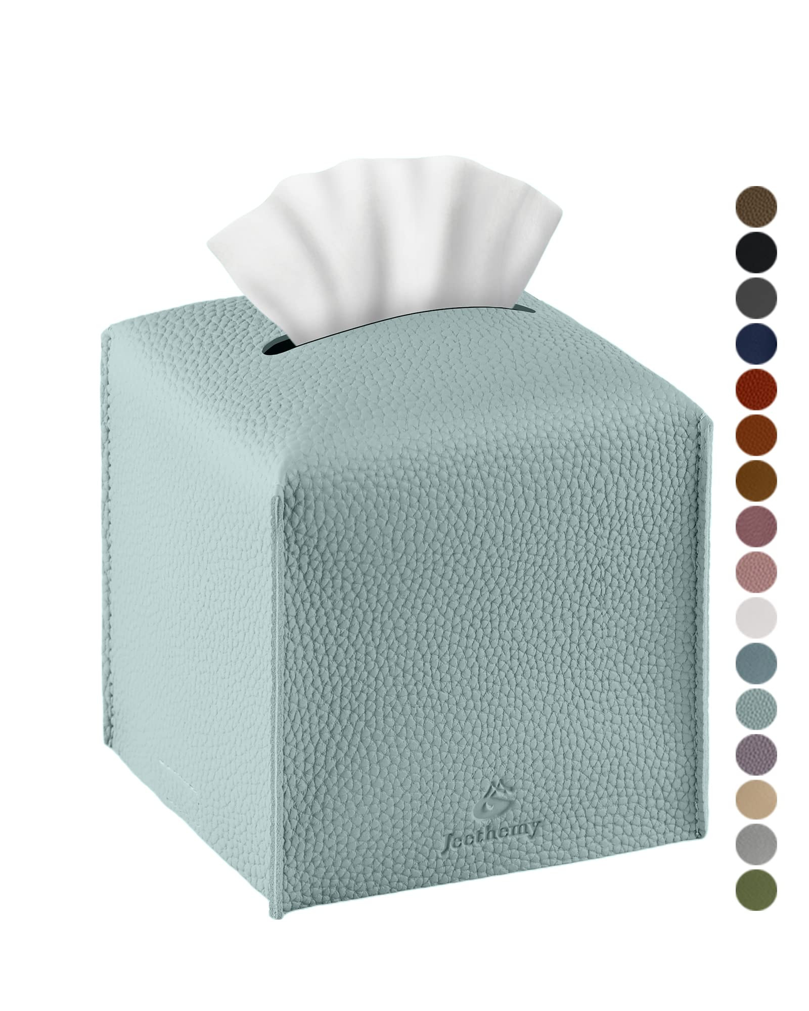 Tissue Box Cover, Jeethemy Square PU Leather Tissue Box Holder, Modern Tissue Case Facial Paper O... | Amazon (US)
