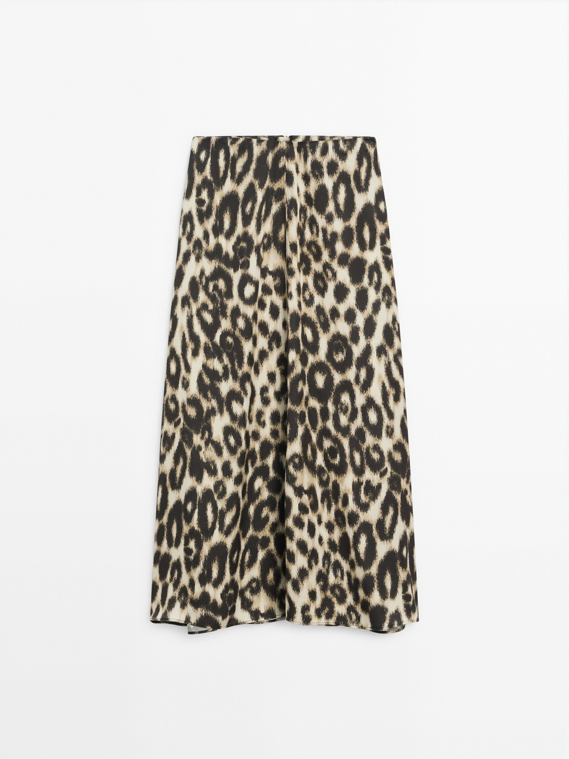 Langer Rock aus einem Ensemble mit Animalprint | Massimo Dutti DE