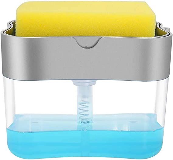 Aeakey Soap Dispenser,Dish Soap Dispenser for Kitchen,Sponge Holder Sink Dish Washing Soap Dispen... | Amazon (US)