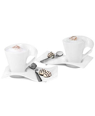 Villeroy & Boch New Wave Caffè Coffee Mugs & Saucers Gift Set, Service for 2 - Macy's | Macy's