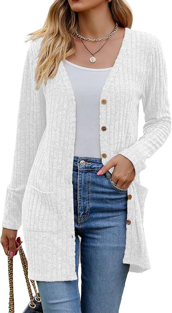 Women’s 2025 Fall Fashion Cardigan Lightweight Soft Knit Cardigan for Women Long Sleeve Open Fr... | Amazon (US)