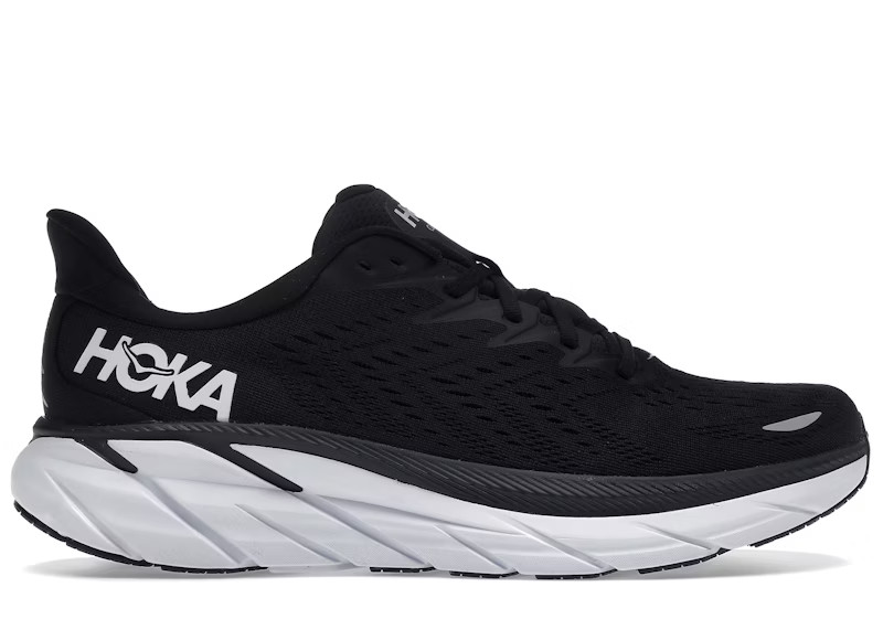 Hoka One One Clifton 8 Black White | StockX