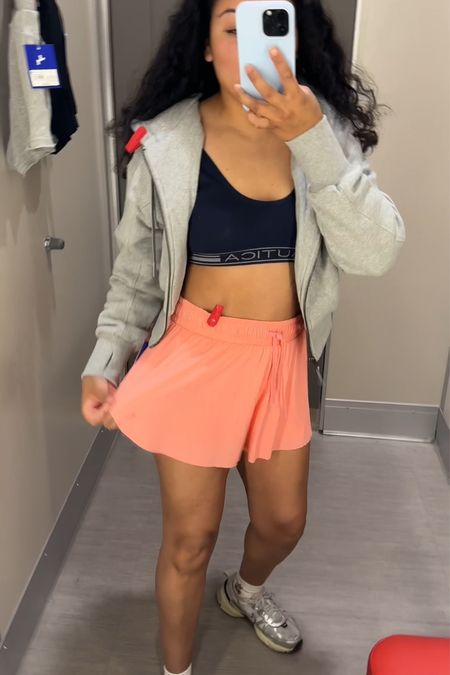 Let’s go running 🏃🏽‍♀️ these are so of my favorite shorts that have a flirty cut on the side and built in shorts underneath. I am wearing this zip up sweater and shorts in size small. My Nike V2K sneakers are tts and I cannot recommend them enough. 

Her Current Obsession, running outfit, fitness outfit, Memorial Day sales

#LTKFitness #LTKShoeCrush #LTKSaleAlert