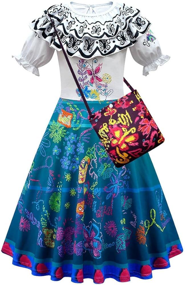 Kids Girls Isabela Dress Cosplay Costume Julieta Madrigal Princess Dress Skirt Suit for Child | Amazon (US)