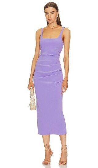 Karina Tuck Midi Dress in Grape | Revolve Clothing (Global)