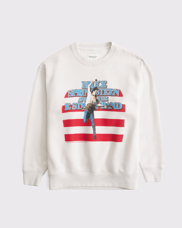 Women's Bruce Springsteen Oversized Sunday Crew | Women's New Arrivals | Abercrombie.com | Abercrombie & Fitch (US)