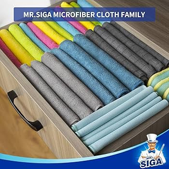 Amazon.com: MR.SIGA Microfiber Cleaning Cloth,Pack of 12,Size:12.6" x 12.6" : Health & Household | Amazon (US)