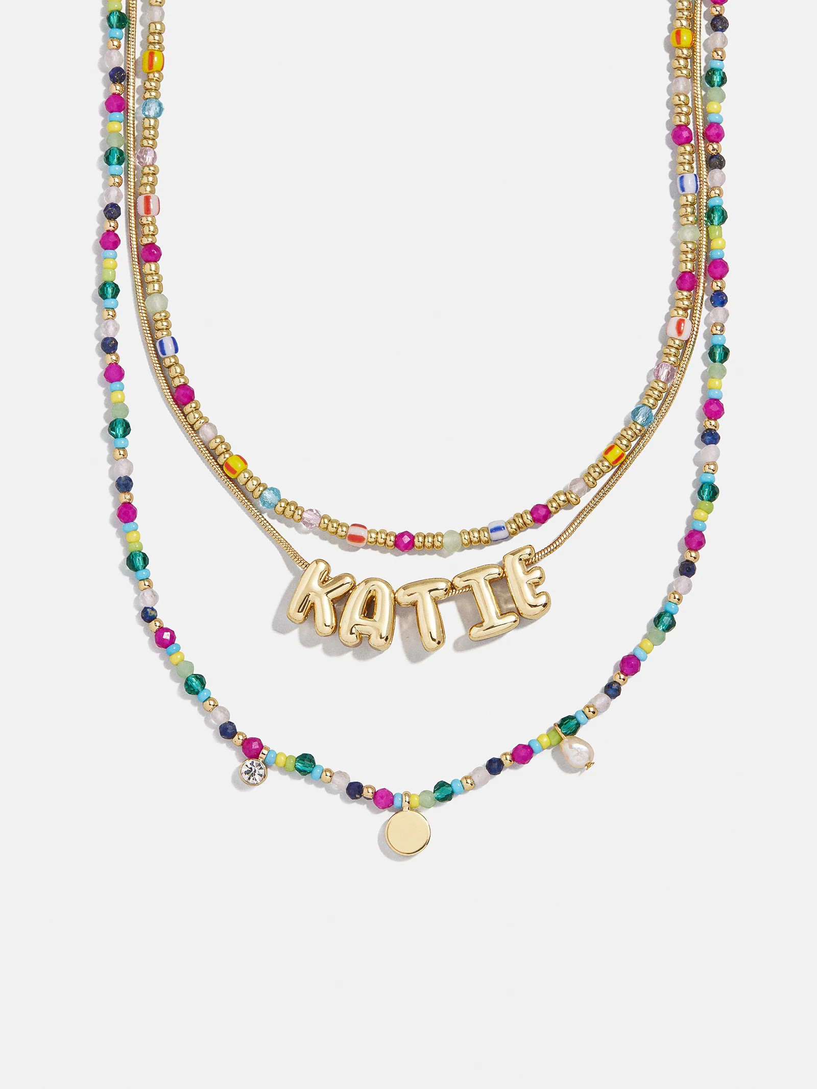 Rowan Semi-Precious Custom Layered Necklace - St. Tropez | BaubleBar