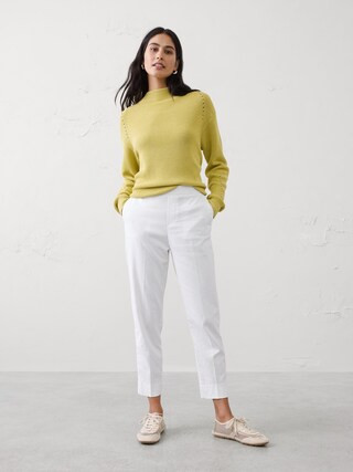 Tapered High-Rise Linen-Blend Pant | Banana Republic Factory