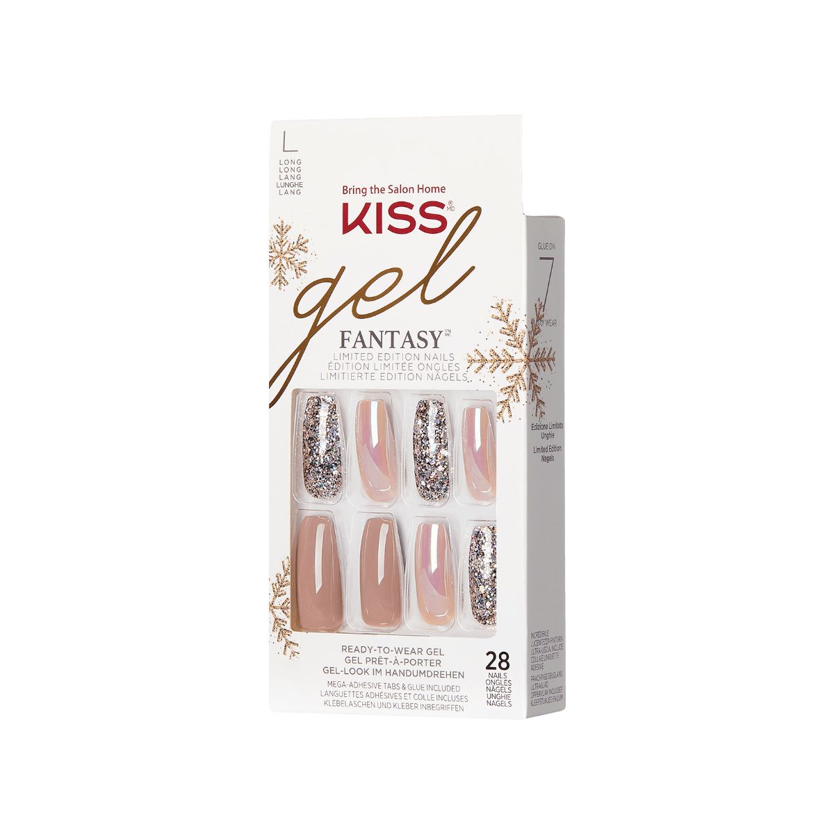 KISS Gel Fantasy Limited Edition Holiday Nails - Glow Up | KISS, imPRESS, JOAH