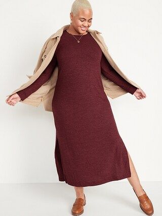 Rib-Knit Long-Sleeve Maxi Shift Dress for Women | Old Navy (CA)