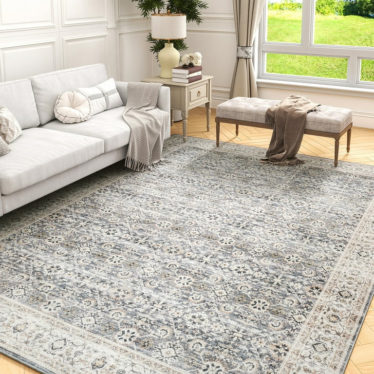 SIXHOME 8'x10' Area Rugs for Living Room Washable Rugs Ombre Vintage Floral Living Room Rug Soft ... | Walmart (US)