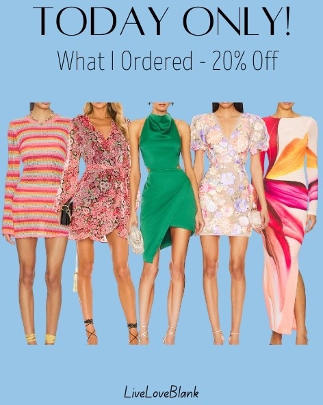 What i ordered 
Save 20% with code HAPPY20
@Revolve 


#LTKSaleAlert #LTKWedding #LTKSpringSale