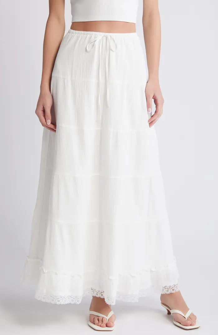SOMETHING NEW Emily Tiered Maxi Skirt | Nordstrom | Nordstrom