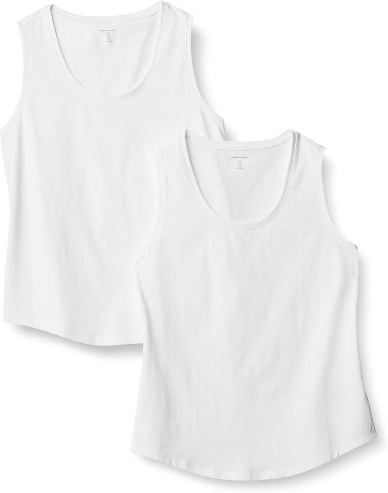 Amazon Essentials Womens Regular-Fit 100% Cotton Sleeveless Tank Top | Amazon (US)