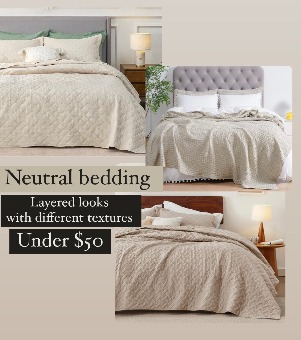 Updating our master with affordable bedding! I’ve really fallen in love with the layered look of similar shades of quilts. 

#LTKfindsunder50 #LTKMostLoved #LTKhome