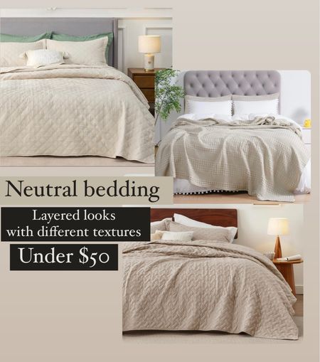 Updating our master with affordable bedding! I’ve really fallen in love with the layered look of similar shades of quilts. 

#LTKfindsunder50 #LTKMostLoved #LTKhome