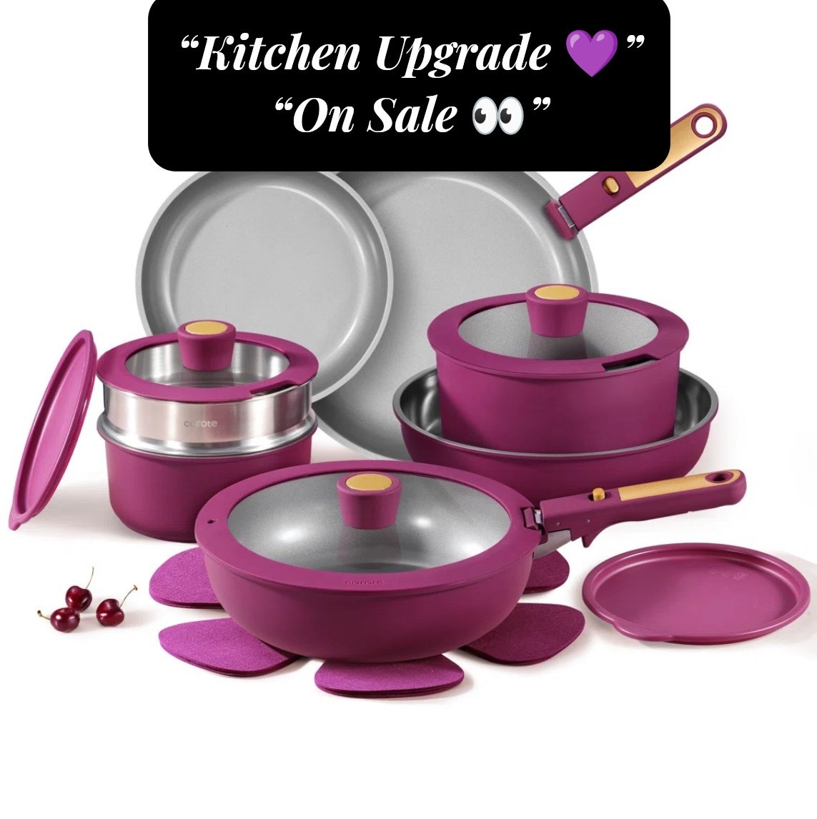 Your kitchen… but upgraded 💜

Stackable. Non-stick. Detachable handle = less clutter, more function.

And this color? 😍
On sale right now 👀

Comment SHOP to grab it.

#styledbycharmed

#LTKU #LTKHome #LTKSaleAlert