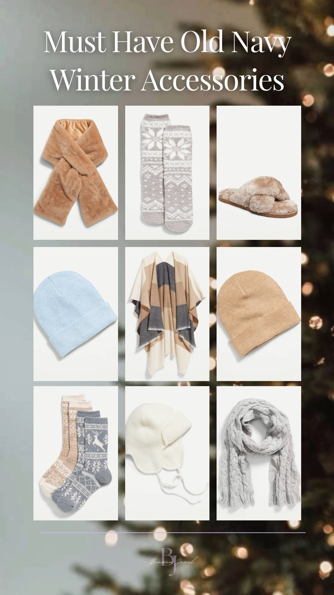 Winter-ready with Old Navy’s must-have accessories! ❄️✨ Faux fur shawls, cozy socks, the softest beanies, slippers, and scarves—everything you need to stay stylish and snug this season. Perfect for gifting (or keeping for yourself!). Shop my favorites for her on LTK! #biancajanel #OldNavyStyle #WinterAccessories #LTKSeasonal #CozyVibes #GiftGuide #HolidayStyle #LTKFaves #AffordableFashion #WinterWardrobe #LTKHoliday #ColdWeatherEssentials 

#LTKGiftGuide #LTKHoliday #LTKCyberWeek