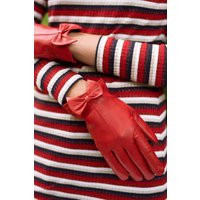 Avellino - Women's Leather Gloves in Red Nappa | Etsy (US)