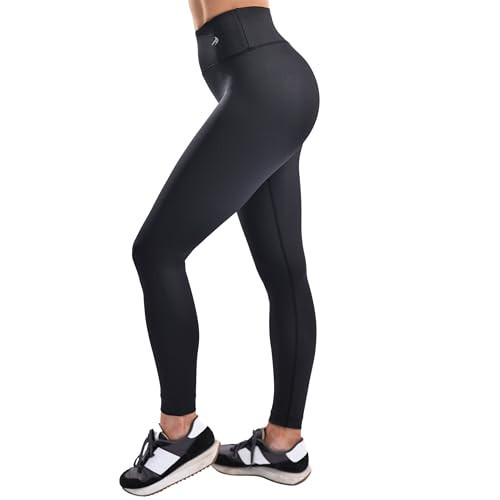 CompressionZ Women's Compression Leggings High Waisted Performance Shaping Gym, Pilates, Travel, Yoga, Workout Pants Black Large | Amazon (US)