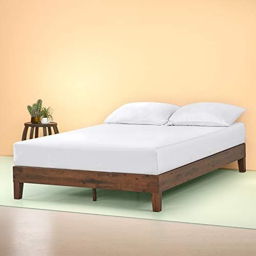 Zinus Marissa 12 Inch Deluxe Wood Platform Bed / No Box Spring Needed / Wood Slat Support / Antiq... | Amazon (US)