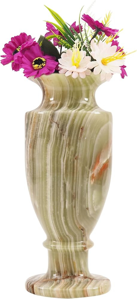 Radicaln Marble Flower Vase 10" Inches Green Onyx Handmade Vases for Coffee Table Room Décor Aes... | Amazon (US)