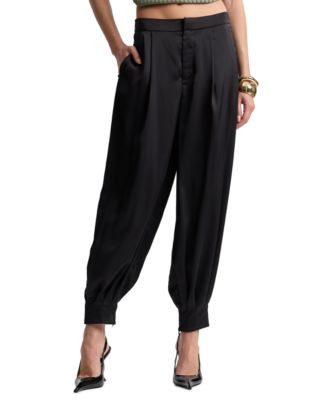 Avec Les Filles Women's Pleated Balloon Pants - Black | Macy's