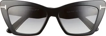 TOM FORD Wyatt 56mm Gradient Cat Eye Sunglasses | Nordstrom | Nordstrom