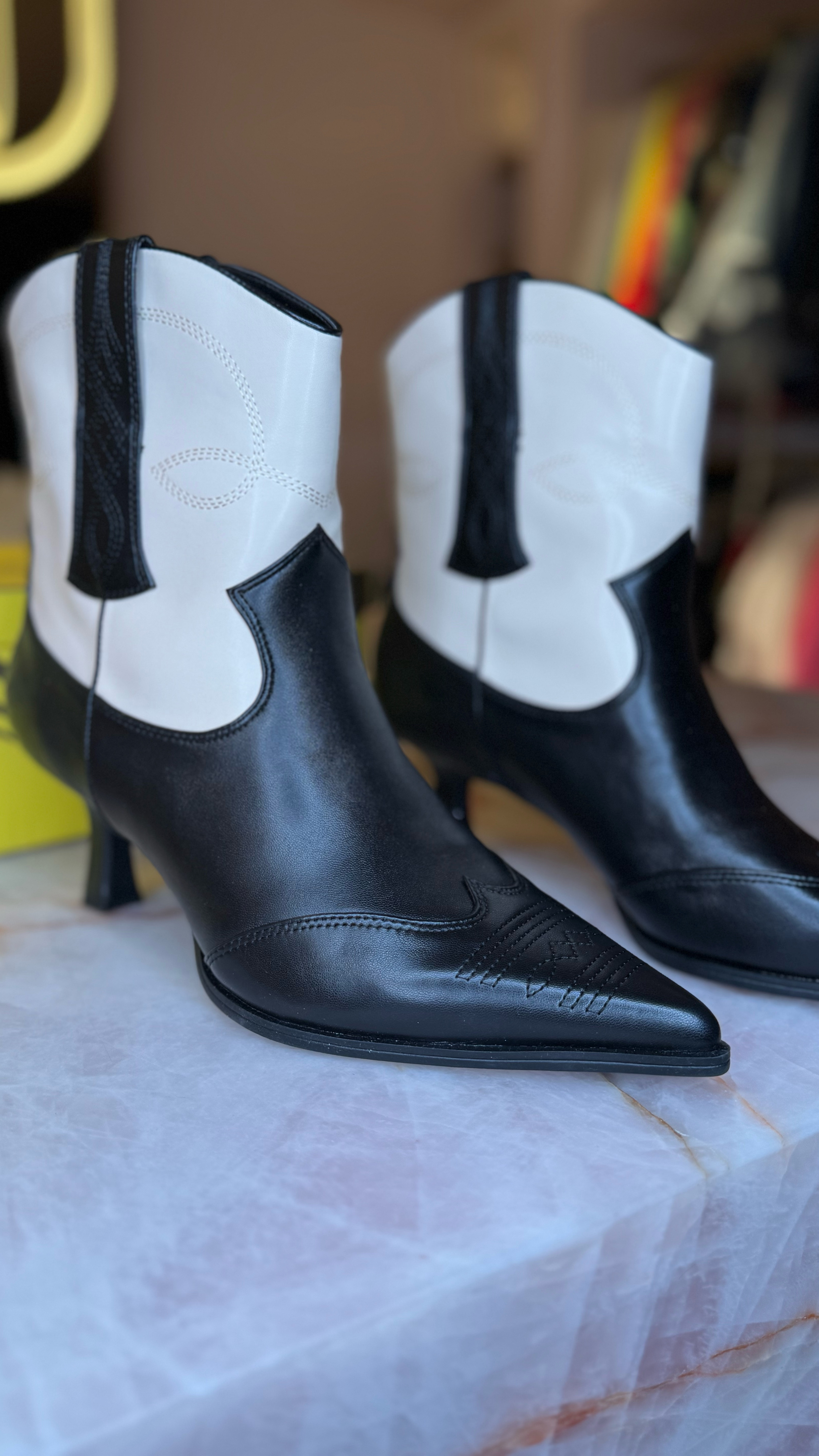 Black white western boots.  Short cowboy boots. Women’s boots. Black boots  

#LTKShoeCrush #LTKStyleTip #LTKSaleAlert