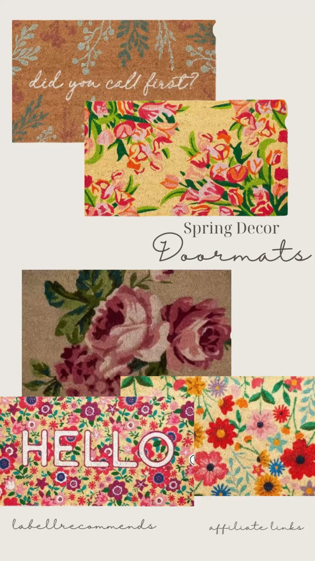 Give your entryway a seasonal refresh with these spring doormats! The perfect mix of functional and decorative, these cute and stylish doormats add charm while keeping dirt at bay. Whether you love floral patterns, farmhouse vibes, or classic welcome mats, there’s a spring front door mat for every style. Shop my picks for the best affordable spring doormats to brighten up your porch! #SpringDecor #Doormats #EntrywayRefresh

Spring decor, porch decor, front door decoration, door mat, welcome mats, spring welcome mats

#LTKFindsUnder50 #LTKHome #LTKSeasonal