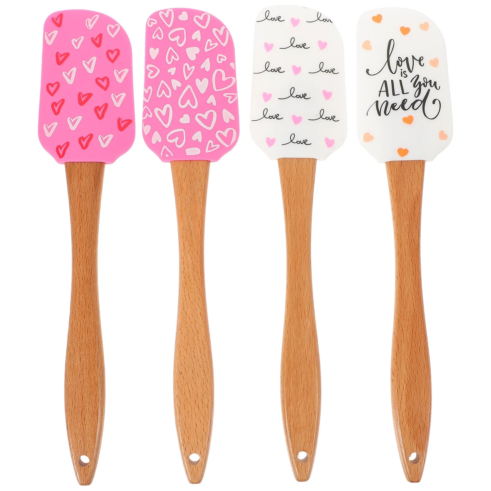 4pcs Silicone Spatula Set Baking Spatula Valentine Themed Cake Spatula Silicone Spatulas | Walmart (US)