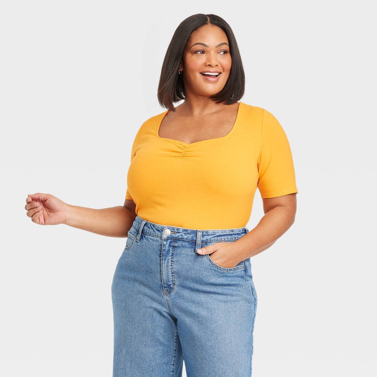 Women's Slim Fit Sweetheart T-Shirt - Ava & Viv™ | Target