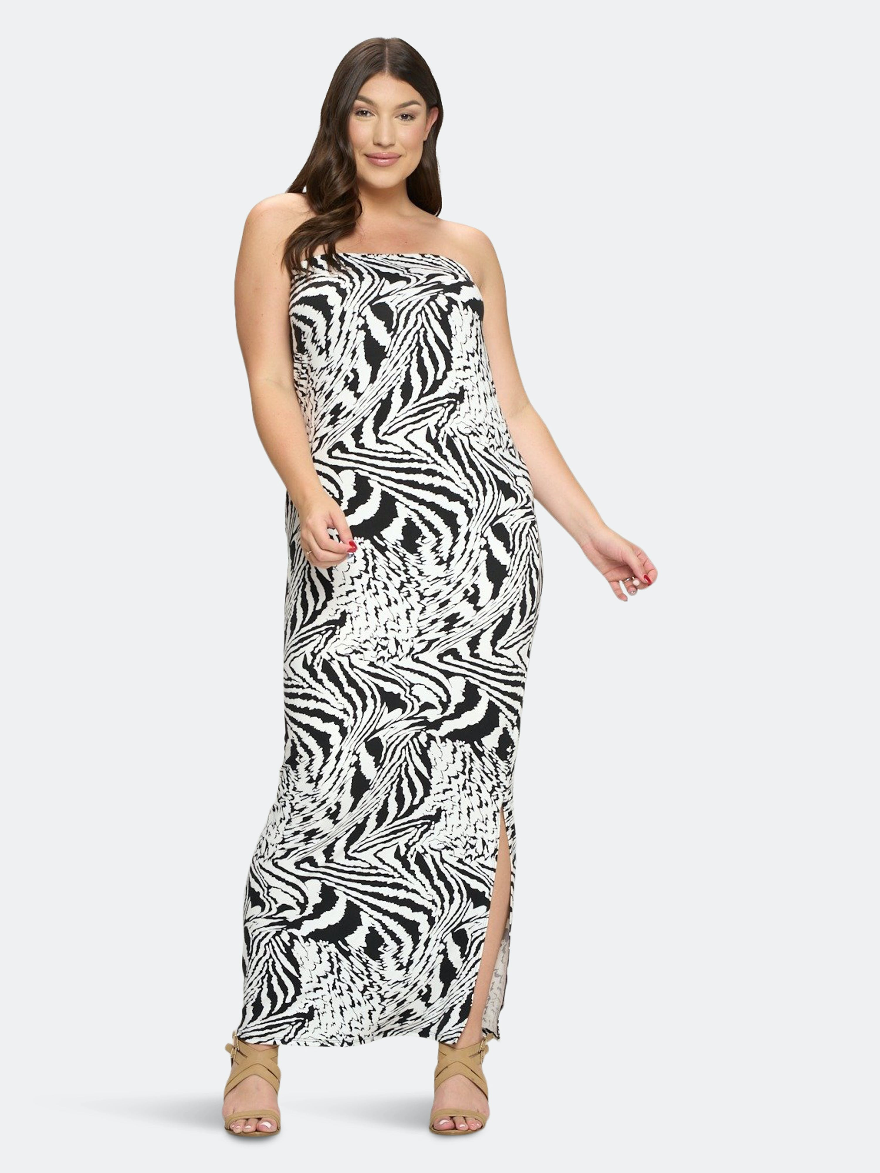 Abstract Sleeveless Maxi Dress - 1X - Also in: 3X, 2X | Verishop