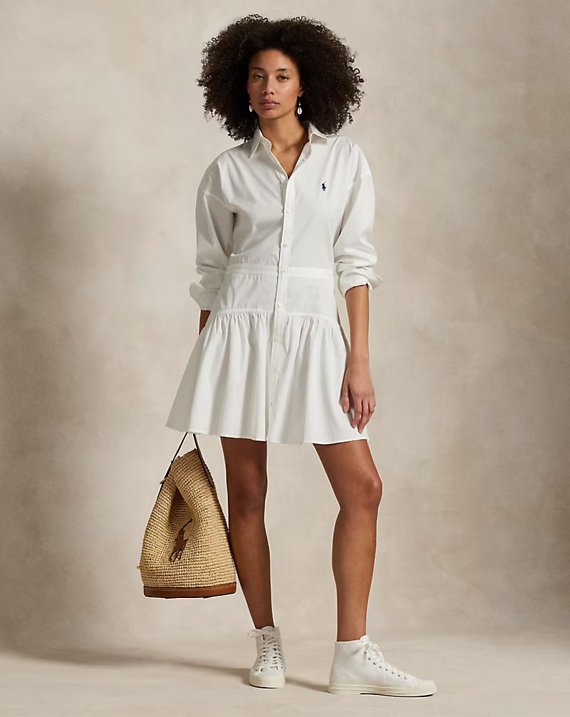 Cotton Broadcloth Panelled Shirtdress | Ralph Lauren (UK)