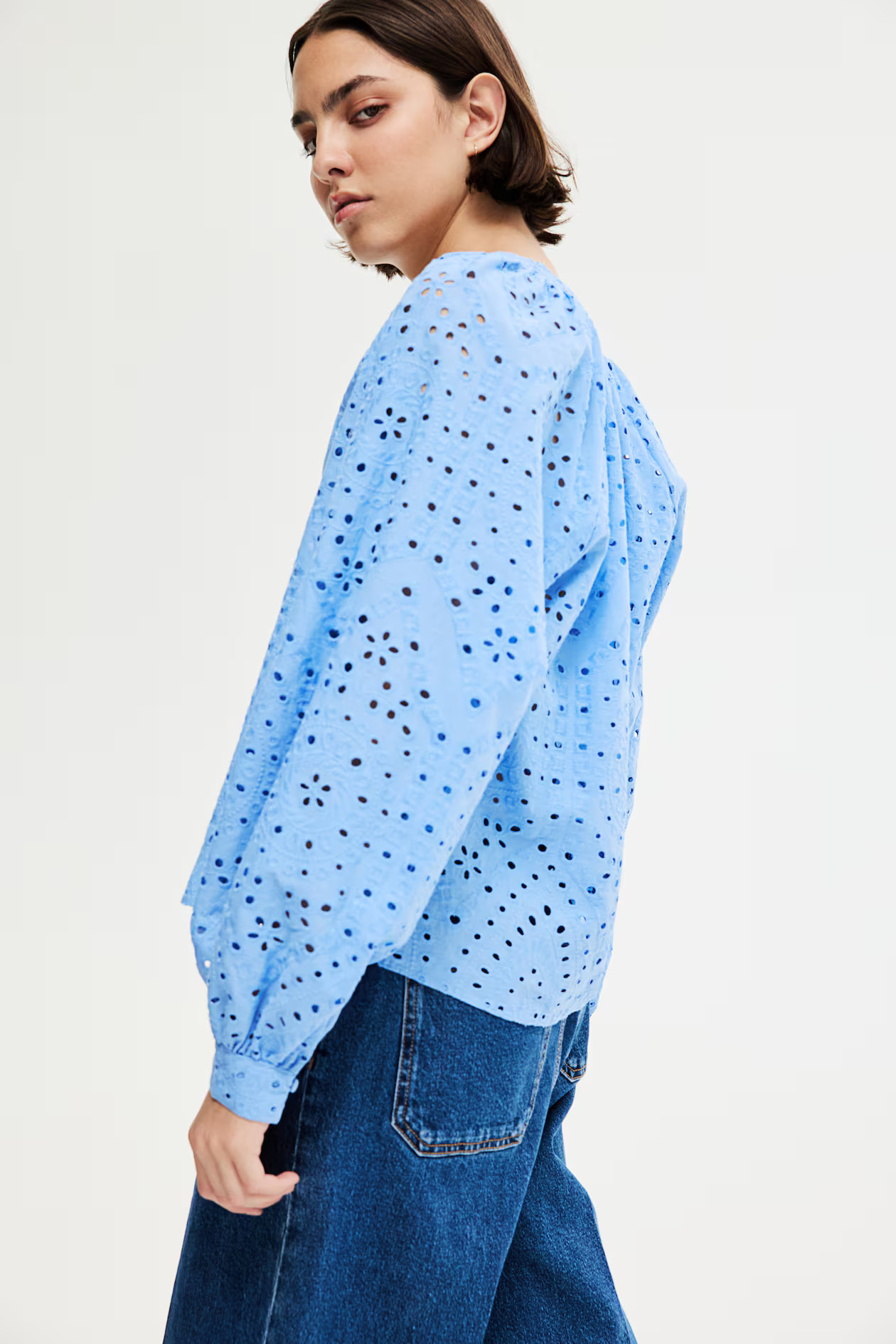 Blouse with Eyelet Embroidery | H&M (US + CA)