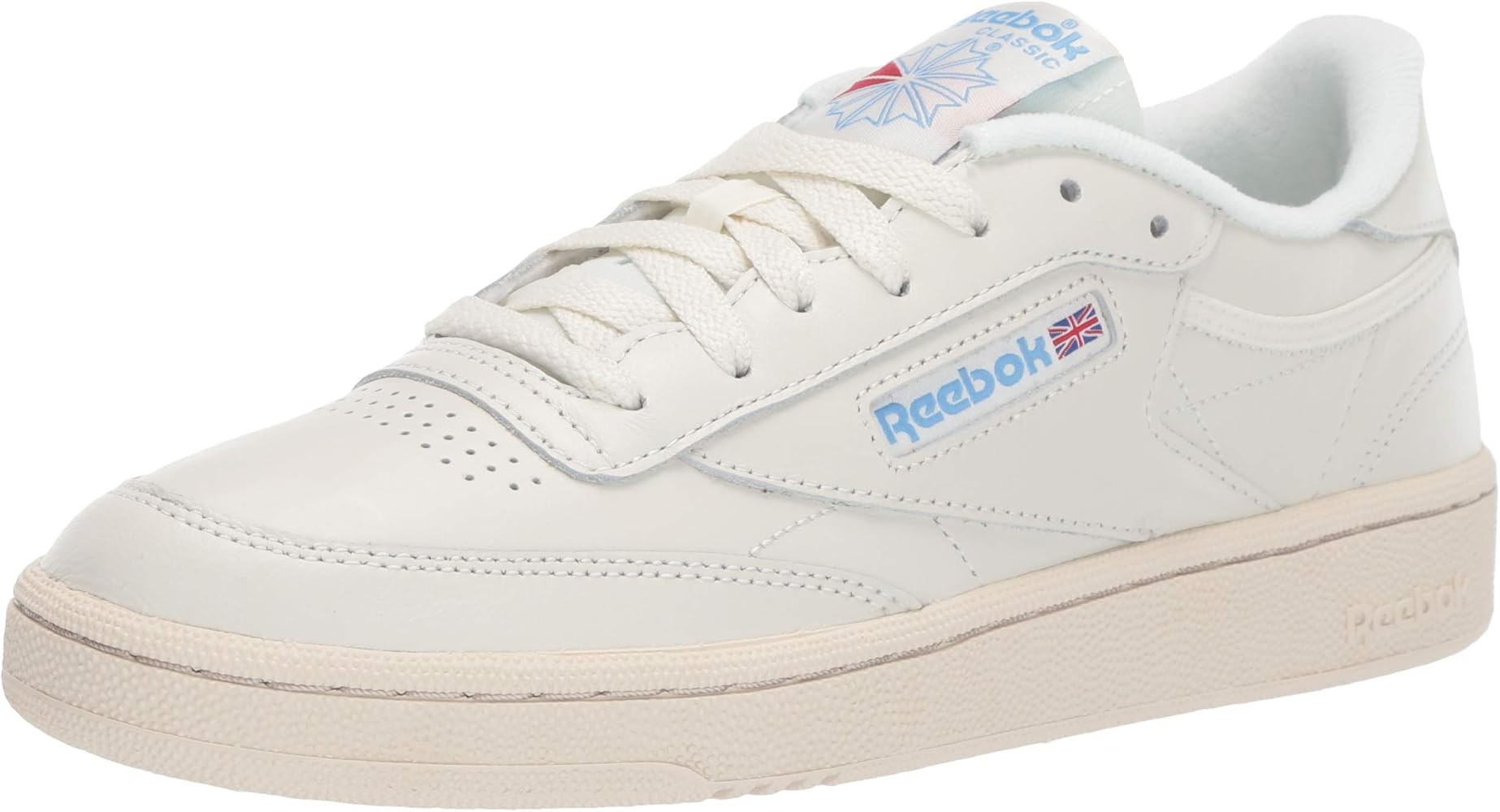 Reebok womens Club C 85 Sneaker, Chalk/Paper White/Athletic Blue/Excellent Red, 10.5 US | Amazon (US)