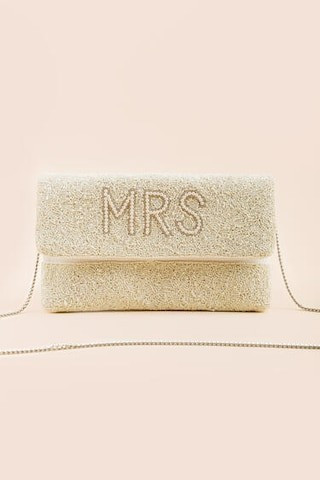 MRS Pearl Beaded Foldover Clutch - francesca's | Francesca's