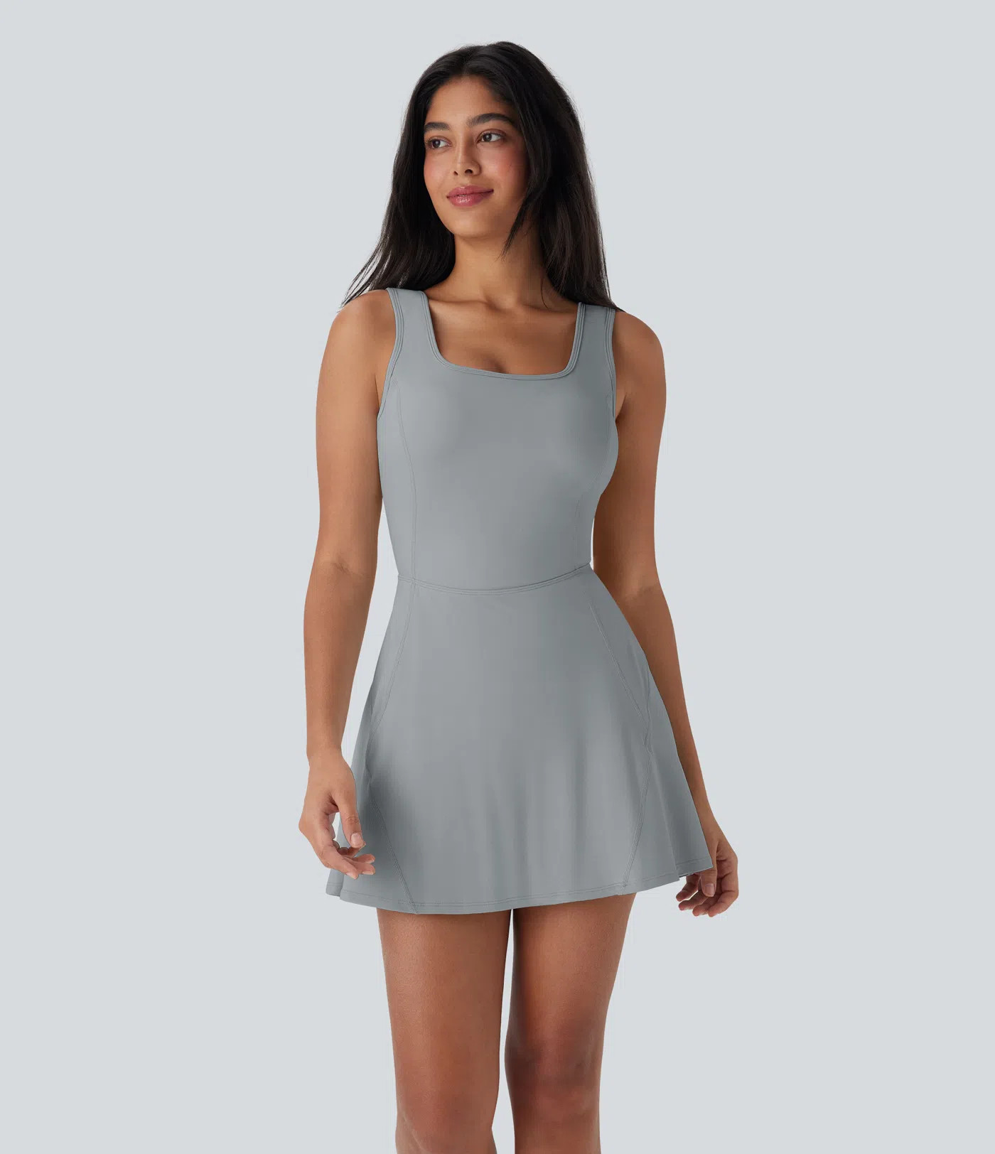 SoftlyZero™ Airy U Neck 2-in-1 Pocket Mini InstantCool Dance Active Dress-Easy Peezy | HALARA