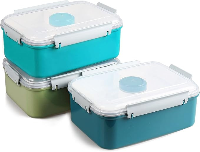 3 Pack Salad Lunch Box Food Storage Containers, 47oz Bento Box To Go Container with Lids, Meal Pr... | Amazon (US)