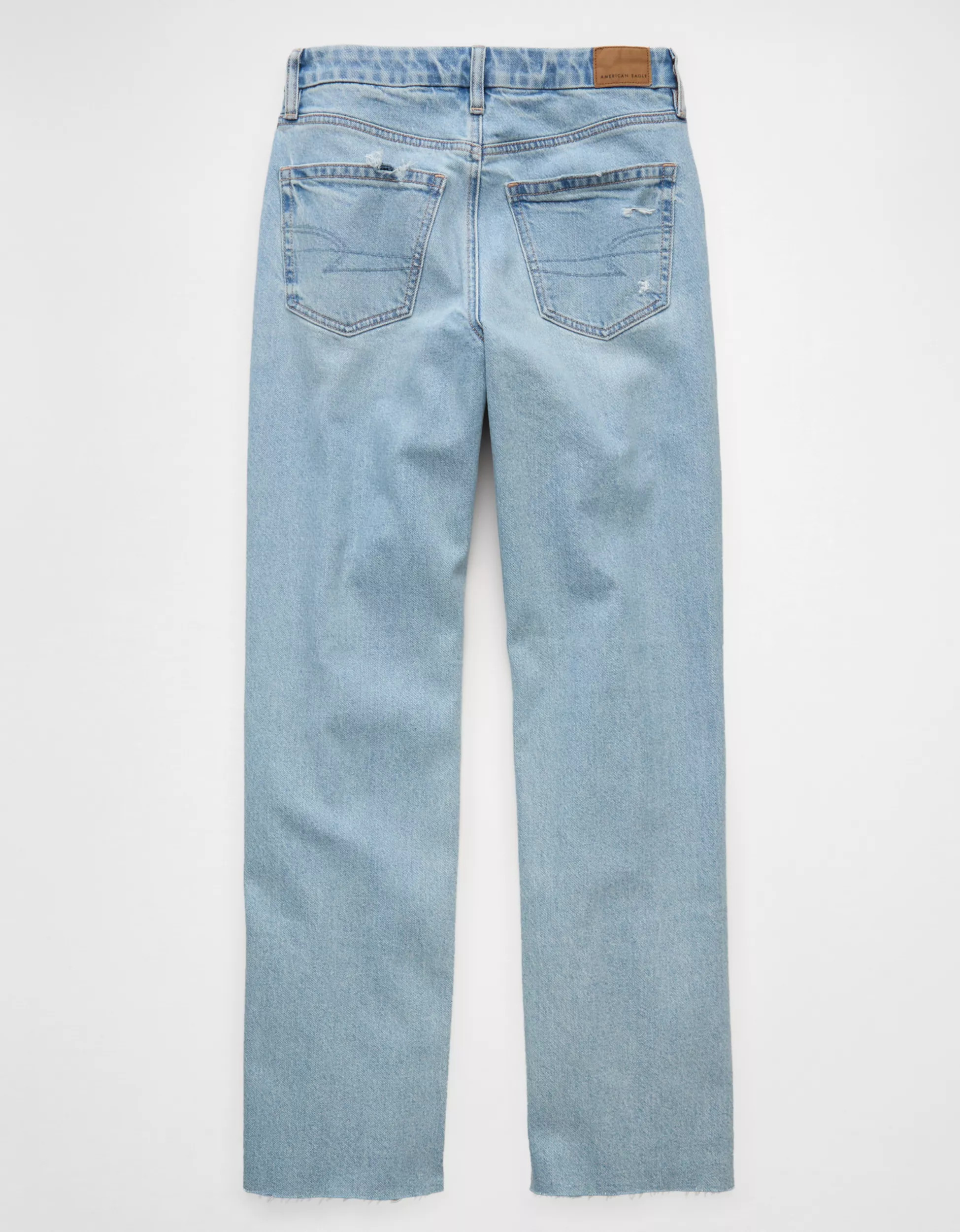 AE High-Waisted Curvy Straight Jean | American Eagle Outfitters (US & CA)
