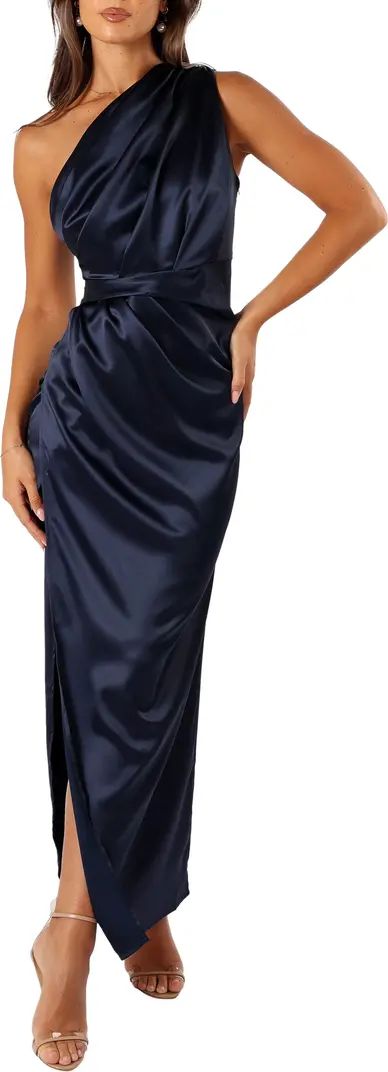 Nadia One-Shoulder Satin Maxi Dress | Nordstrom